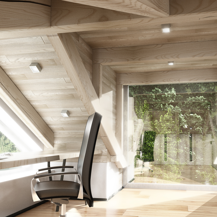 RENDL DEZA štvorcová hliník/satinované sklo 230V LED G9 5W IP54