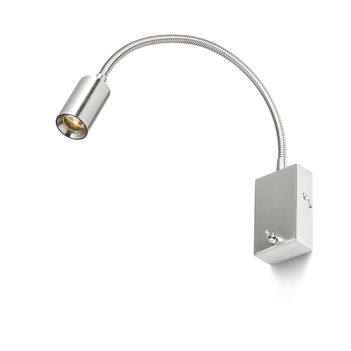 RENDL R10602 VERSA LED bodové svetlo, husí krk matný nikel