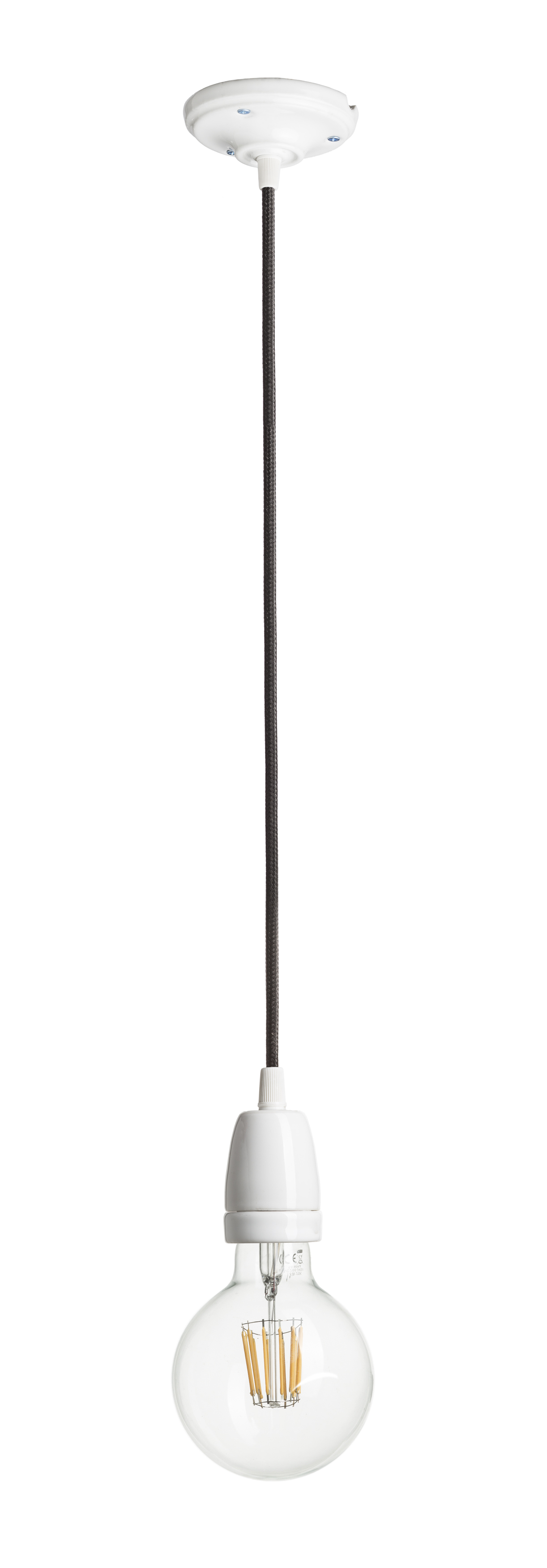 RENDL FABIO závesná súprava čierna porcelán 230V LED E27 15W