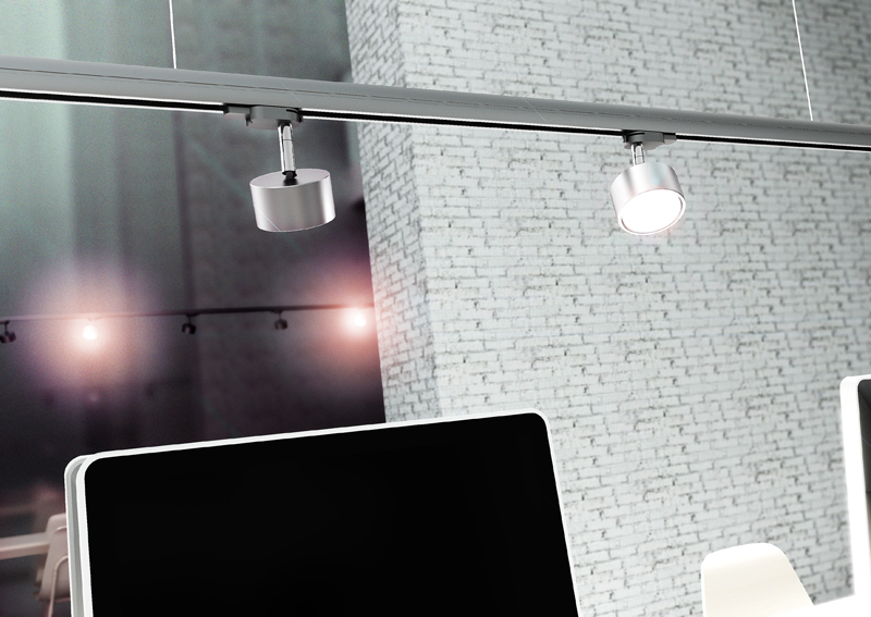 RENDL PIXIE na trojokruh. lištu striebrosivá chróm 230V LED GX53 7W