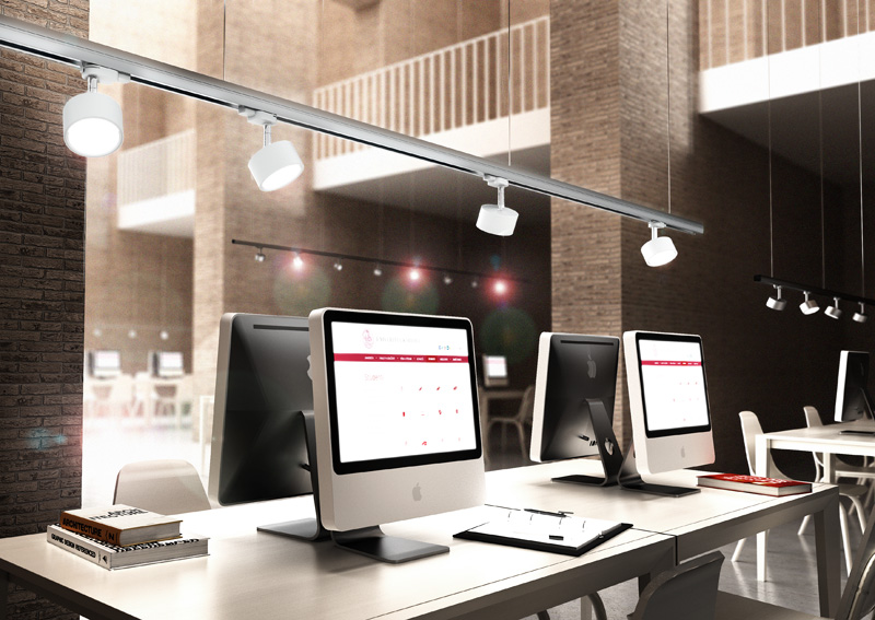 RENDL PIXIE na trojokruh. lištu biela chróm 230V LED GX53 7W