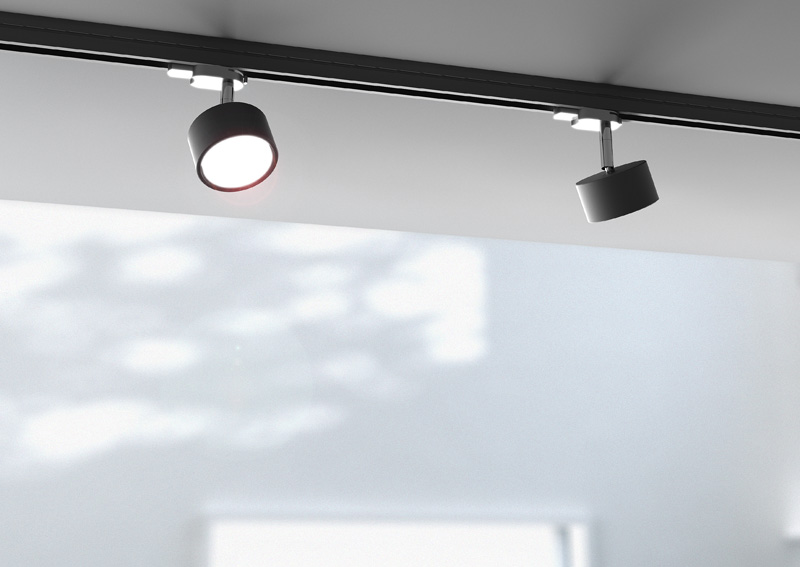 RENDL PIXIE na trojokruh. lištu čierna chróm 230V LED GX53 7W