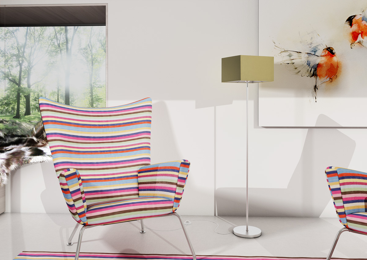 RENDL R11543 TEMPO Outlet svietidiel, Chintz olivová/strieborná fólia