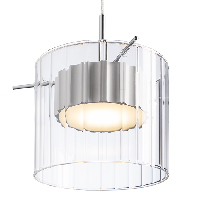 RENDL ESTRA I závesná biela číre sklo 230V LED 5W 3000K