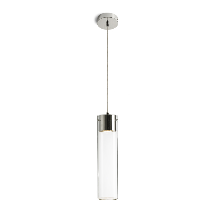 RENDL GARNISH závesná číre sklo/chróm 230V GU10 9W