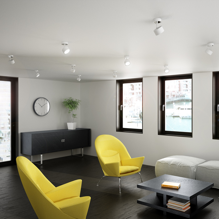 RENDL PIXIE nakláňacia biela chróm 230V LED GX53 7W