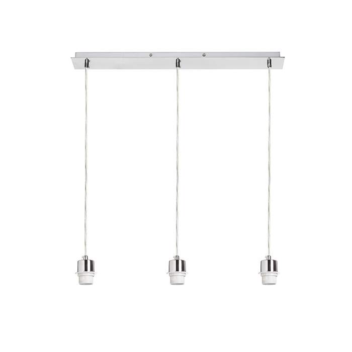 RENDL MORE 60 stropná závesná základňa chróm 230V LED E27 3x15W
