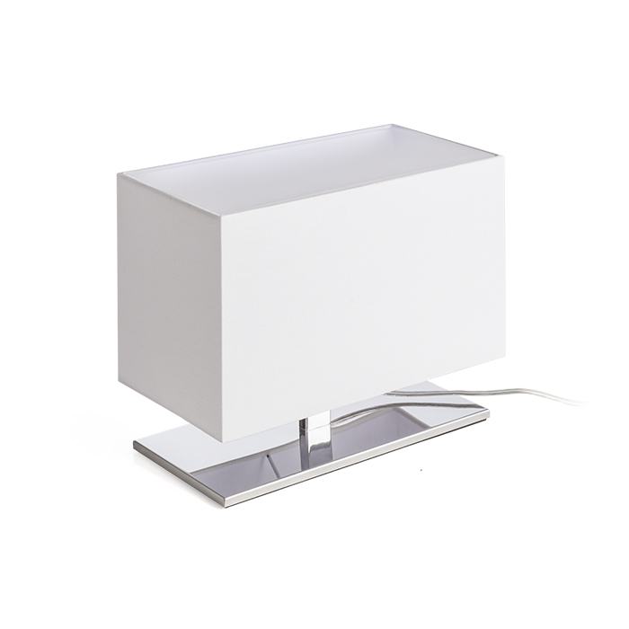 RENDL PLAZA S stolná biela chróm 230V LED E27 15W