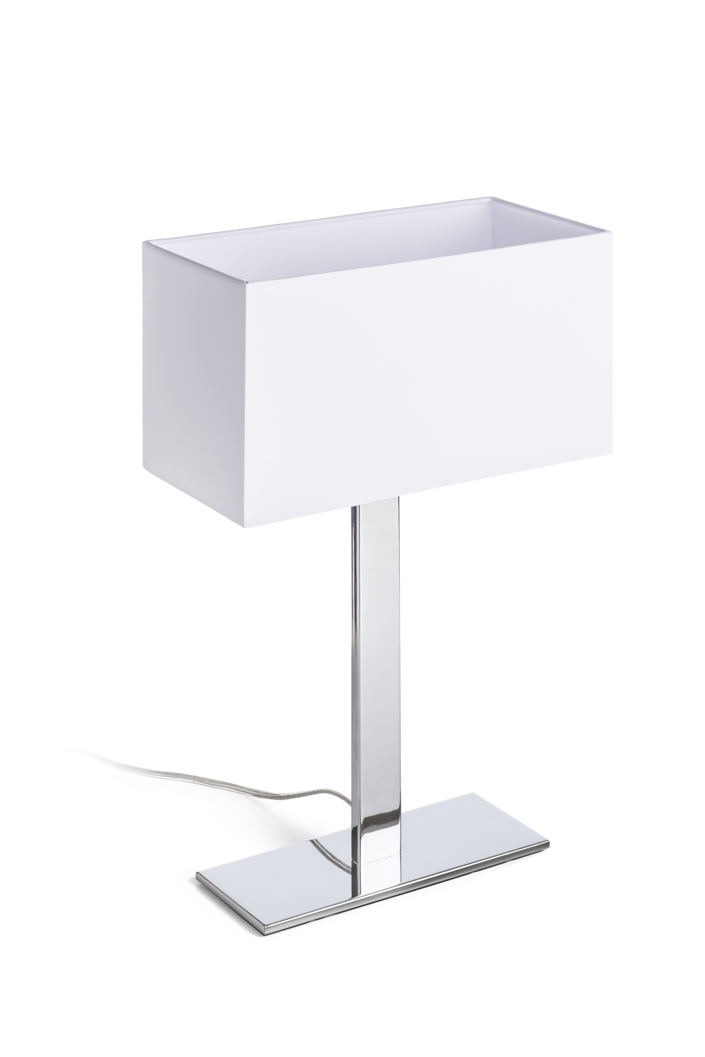 RENDL PLAZA M stolná biela chróm 230V LED E27 15W