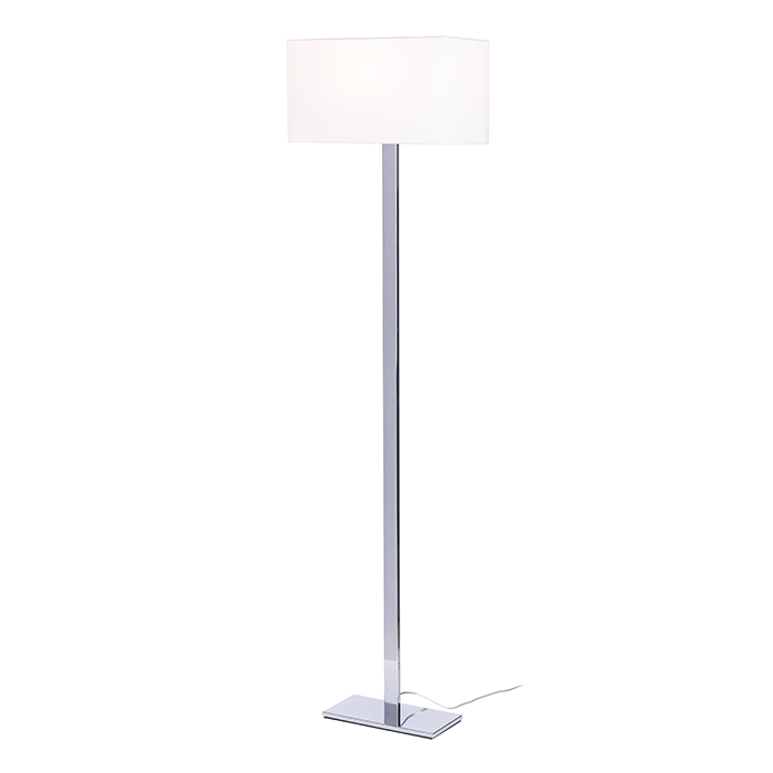 RENDL R11984 PLAZA stojanová lampa, dekoratívne biela chróm