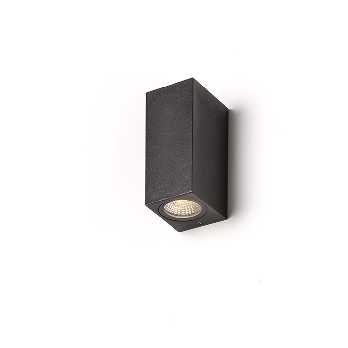 RENDL KUBI II antracitová 230V LED 2x3W 56° IP54 3000K