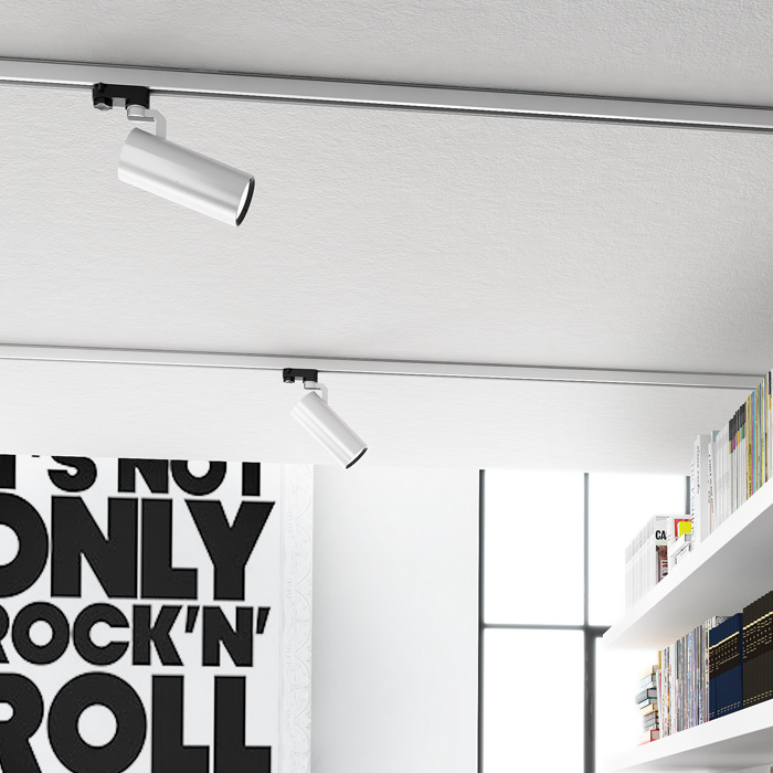 RENDL FANGIO na trojokruh. lištu striebrosivá 230V LED 25W 36° 3000K