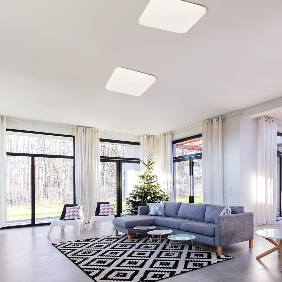 RENDL SEMPRE SQ 63 senzor stropná mliečny akrylát 230V LED 76W 3000K