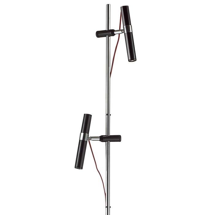 RENDL VIPER FL čierna chróm 230V LED 2x3W 60° 3000K