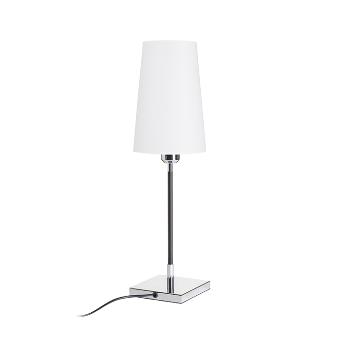 RENDL R12464 LULU stolná lampa, dekoratívne biela/čierna chróm
