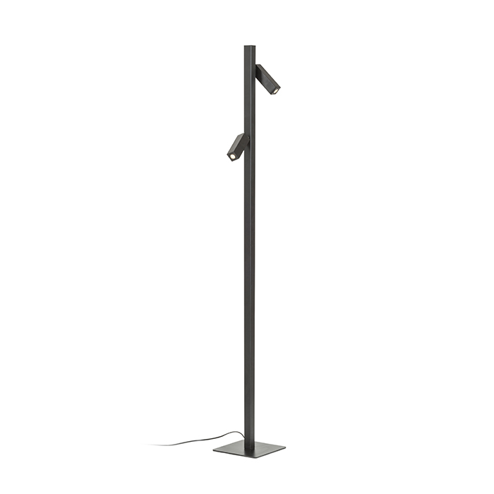 RENDL R12475 FADO LED stojanová lampa, na čítanie čierna
