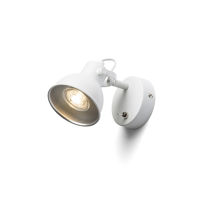 RENDL ROSITA I nástenná biela/striebornosivá 230V LED GU10 9W