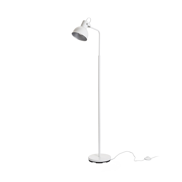 RENDL R12513 ROSITA stojanová lampa, na čítanie biela/striebrosivá