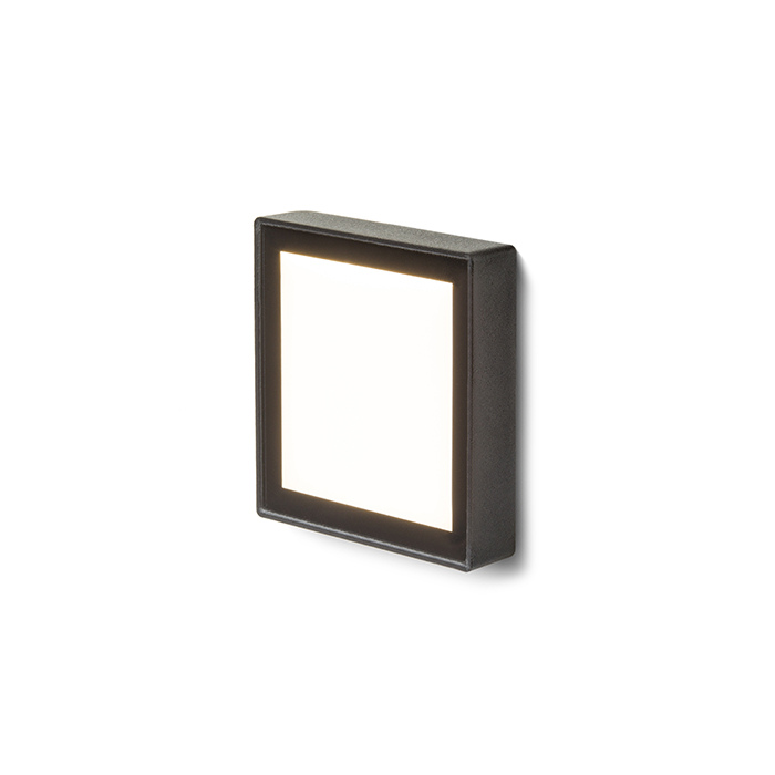 RENDL DEJAVU SQ 9 zápustná čierna 230V LED 3.5W IP65 3000K