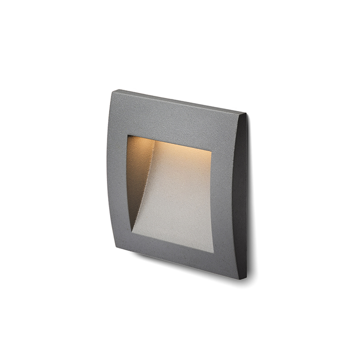 RENDL R12534 GORDIQ LED vonkajšie svietidlo, zápustné do steny IP65 antracitová