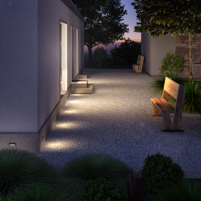 RENDL GORDIQ L zápustná antracitová 230V LED 3W IP65 3000K