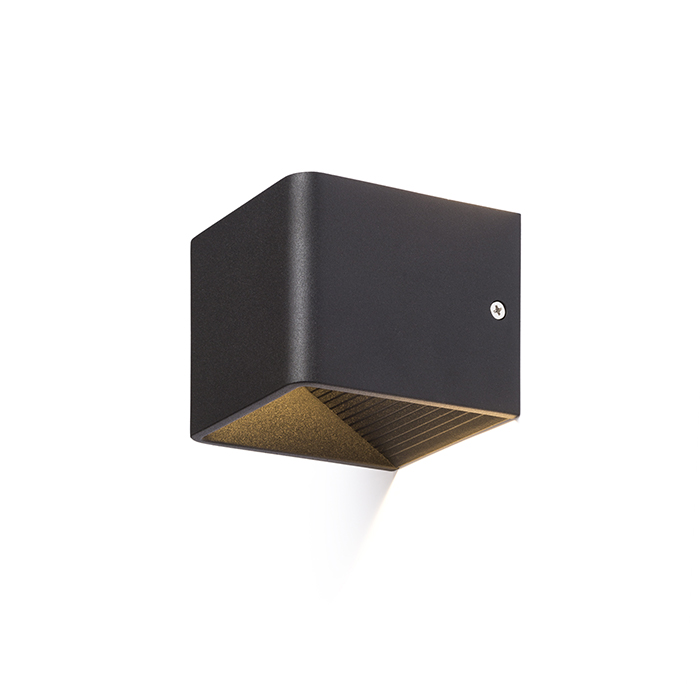 RENDL R12599 ONYX LED nástenná lampa, up - down čierna
