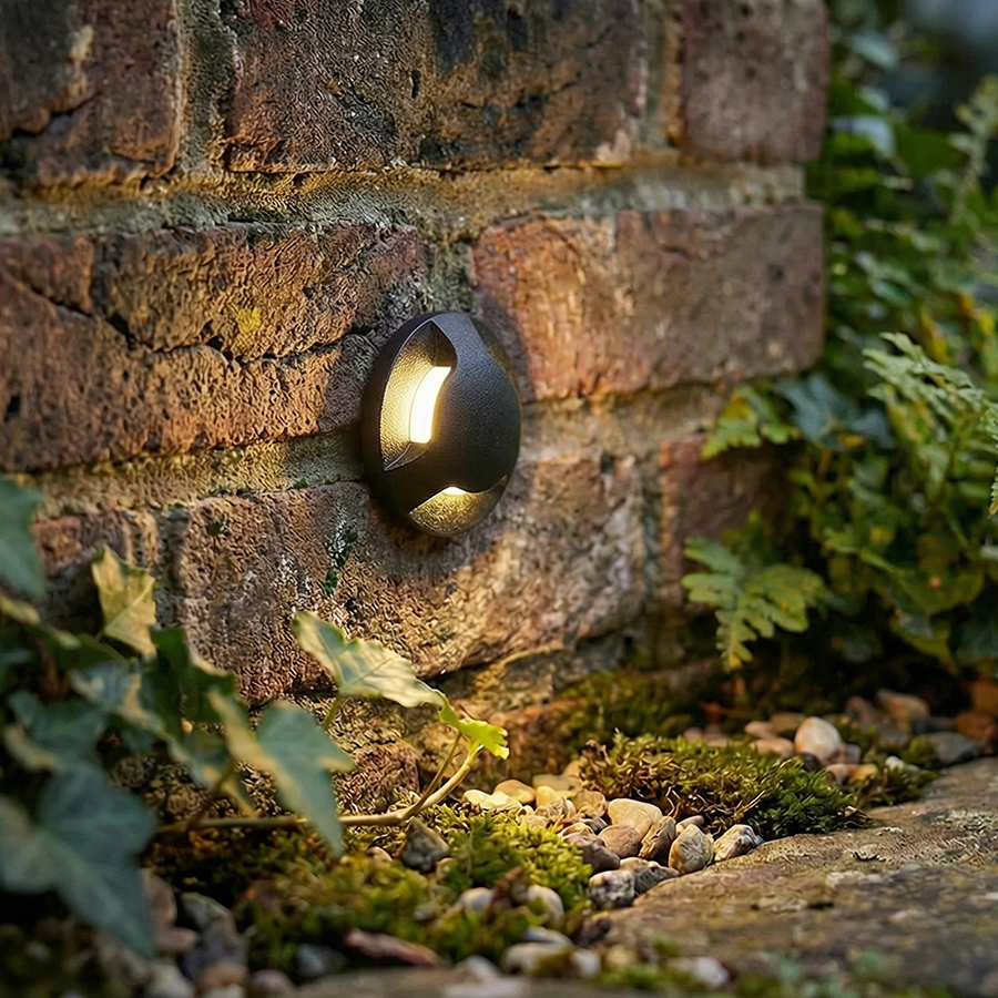 RENDL KICK III zápustná čierna 230V LED 3W IP54 3000K