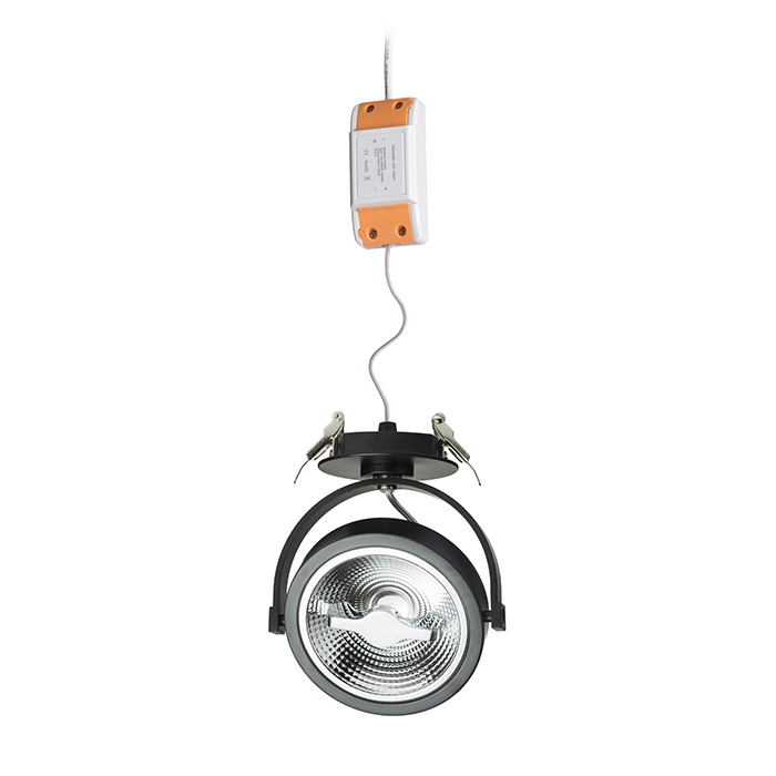 RENDL KELLY LED DIMM polozápustná čierna 230V LED 12W 24° 3000K