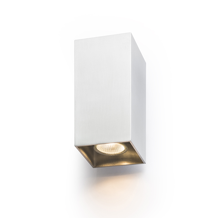 RENDL AGATE II nástenná česaný hliník 230V LED GU10 2x7W