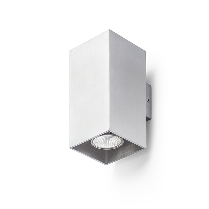 RENDL AGATE II nástenná česaný hliník 230V LED GU10 2x7W