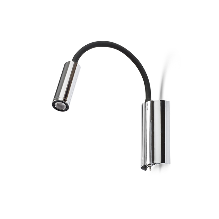 RENDL SHOW nástenná čierna chróm 230V LED 3W 3000K