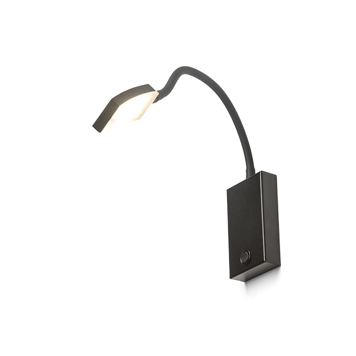 RENDL FRISCO W nástenná čierna 230V LED 4.2W 120° 3000K