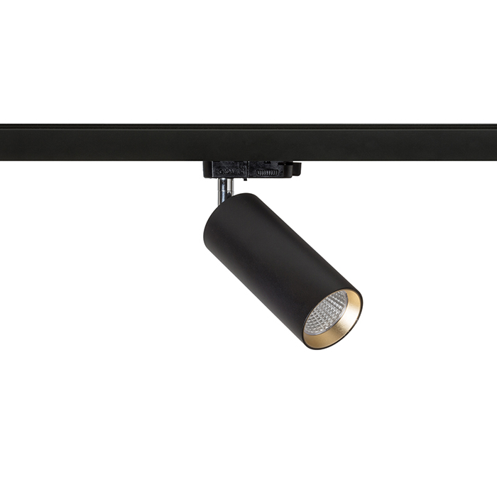 RENDL MAVRO na trojokruh. lištu čierna/zlatá 230V LED 12W 38° 3000K