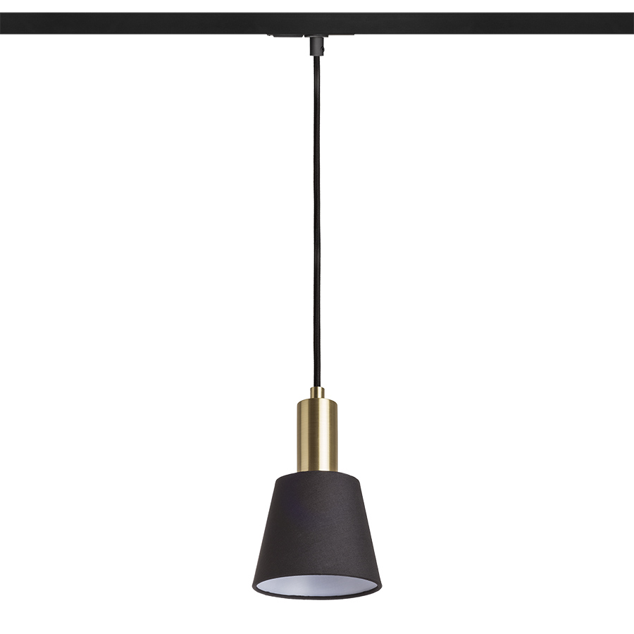 RENDL ICAR pro jednookr. lištu černá/zlatá 230V LED E27 11W