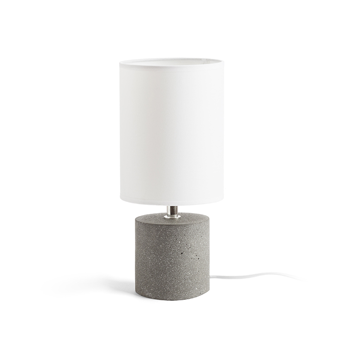 RENDL R13295 CAMINO stolná lampa, dekoratívne biela cement