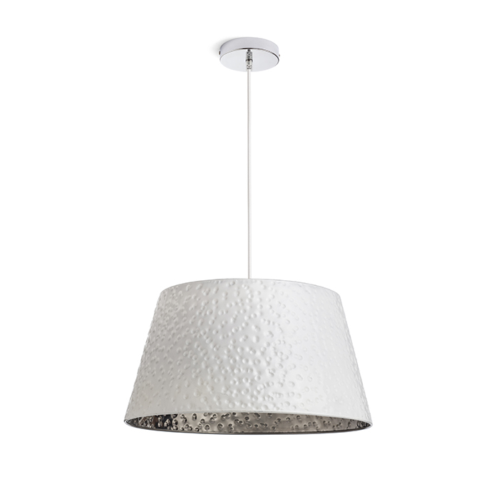 RENDL BUCKY 40 závesná biela/sivá kov 230V LED E27 15W