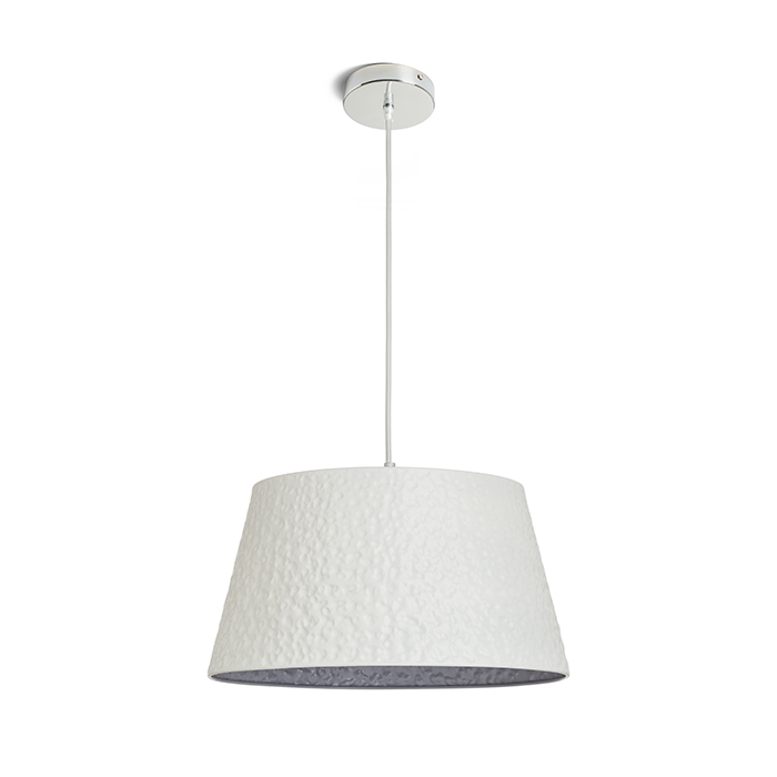 RENDL BUCKY 40 závesná biela/sivá kov 230V LED E27 15W