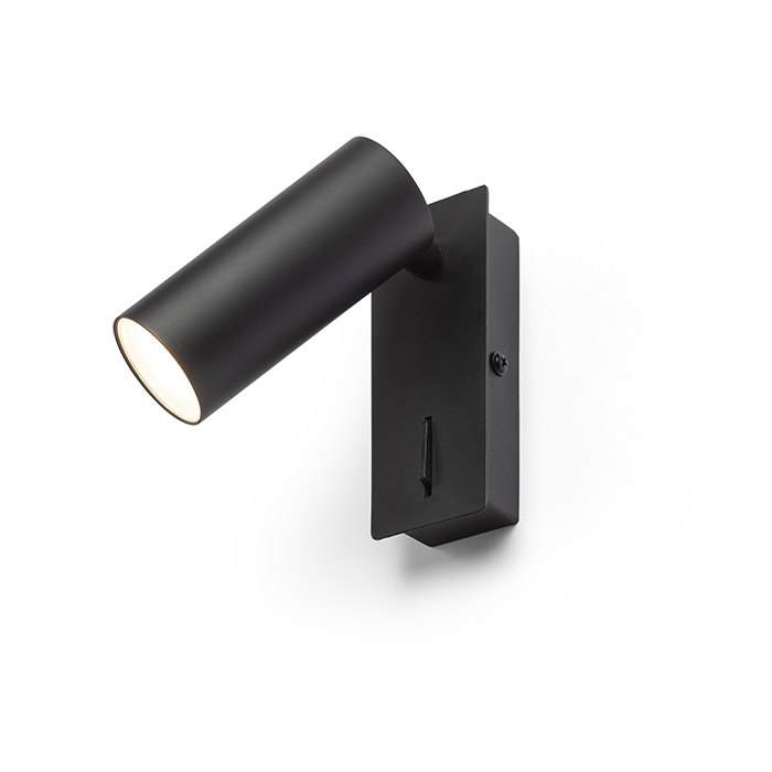 RENDL TAPIO I SQ nástenná čierna 230V LED 4.5W 3000K