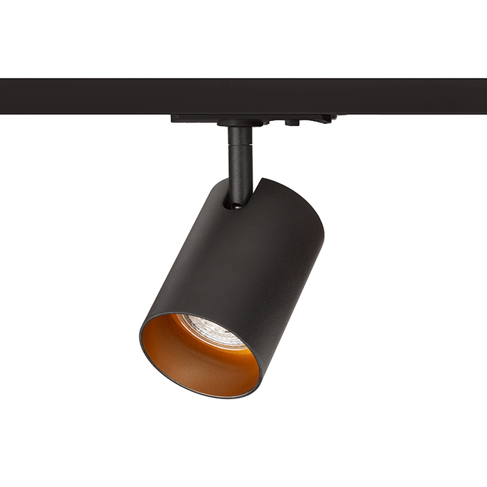 RENDL CONNOR na jednookr. lištu čierna/zlatá 230V LED GU10 10W