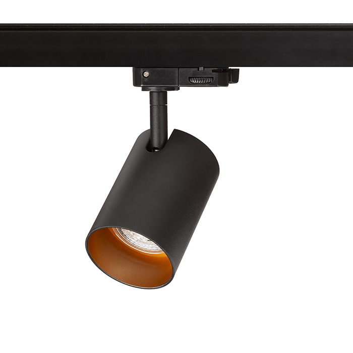 RENDL CONNOR na trojokruh. lištu čierna/zlatá 230V LED GU10 10W