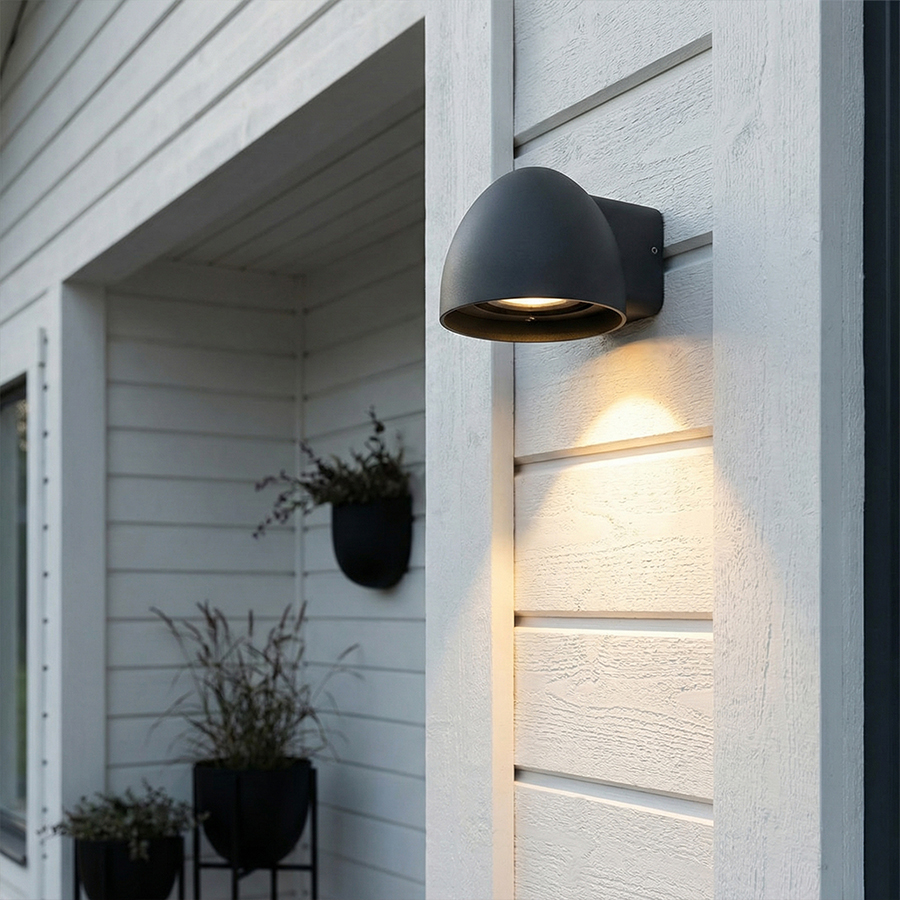 RENDL BOURDON nástenná antracitová 230V LED GU10 8W IP54