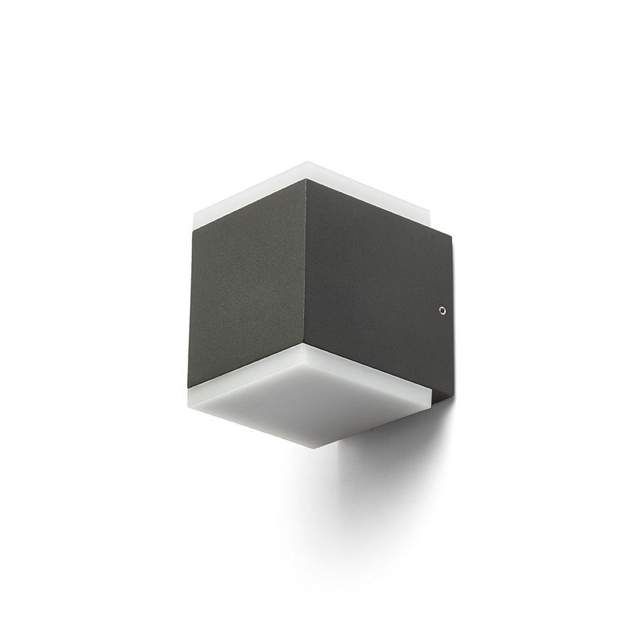 RENDL R13569 TIRAS LED vonkajšie svietidlo, up - down IP54 antracitová mliečny akrylát