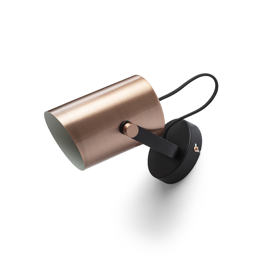 RENDL HAREN prisadená meď/čierna 230V LED E27 15W