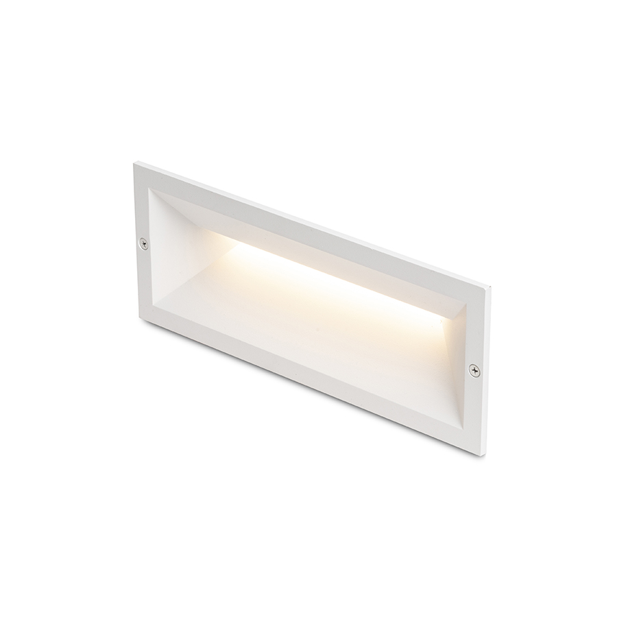 RENDL R13620 RAGG LED vonkajšie svietidlo, zápustné do steny IP65 biela