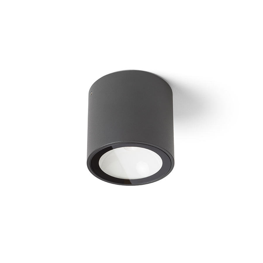 RENDL SENZA R stropná antracitová číre sklo 230V LED 6W IP65 3000K