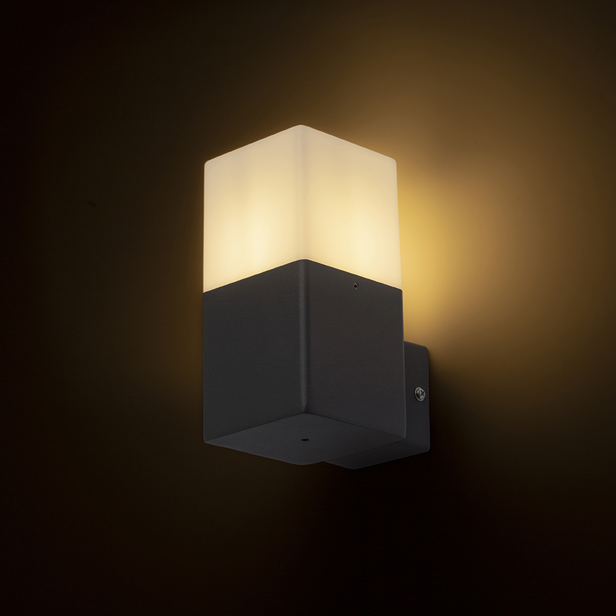 RENDL CLYDE nástenná antracitová 230V LED E27 11W IP44