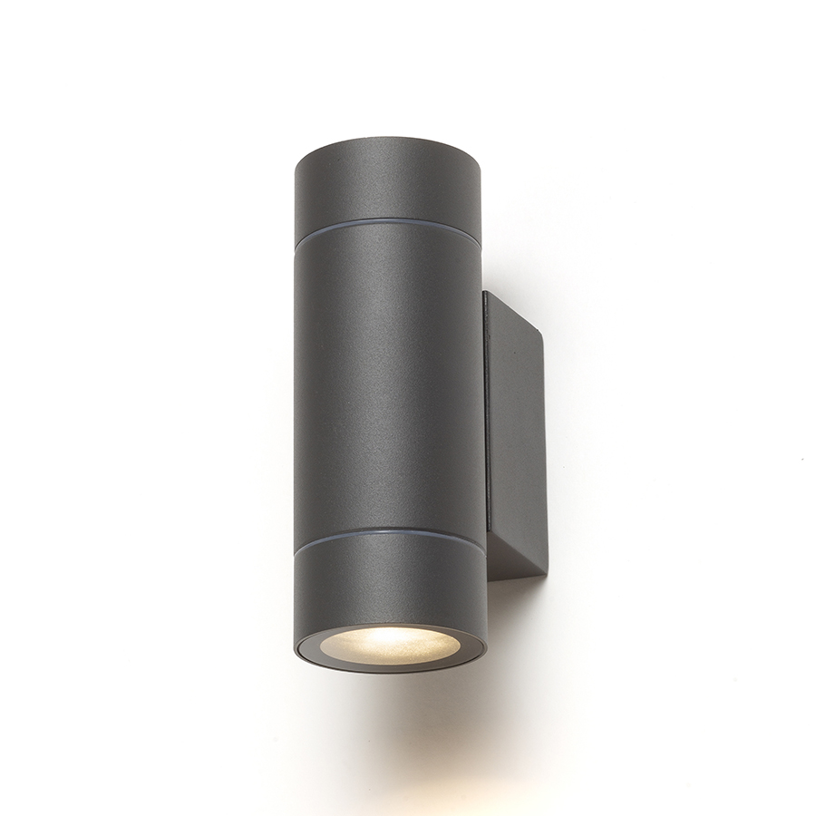 RENDL MIZZI NEW II nástenná antracitová 230V LED GU10 2x8W IP65