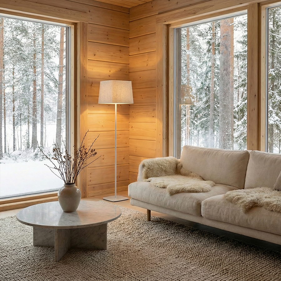 RENDL PERTH stojanová béžová/biela 230V LED E27 15W