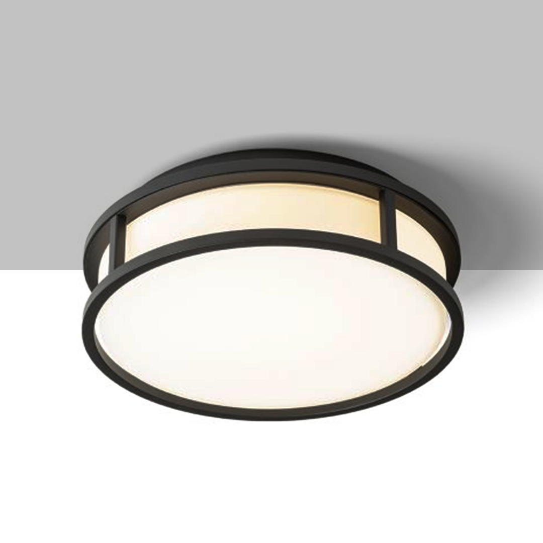 RENDL GRANDE LED 25 stropní opálové sklo/černá 230V LED 12W IP44 3000K