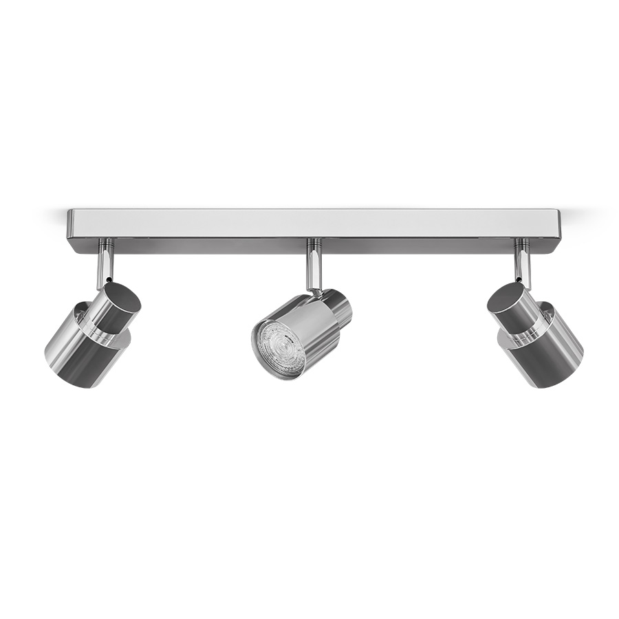 RENDL VALTO III prisadená chróm 230V GU10 LED 3x5W IP44